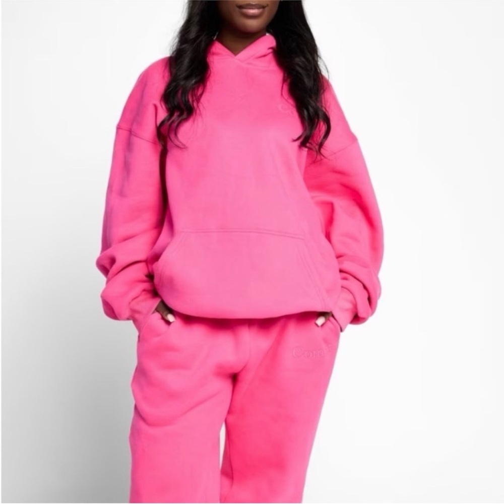 Comfrt Hot Pink Hoodie & sweatpants set size medium